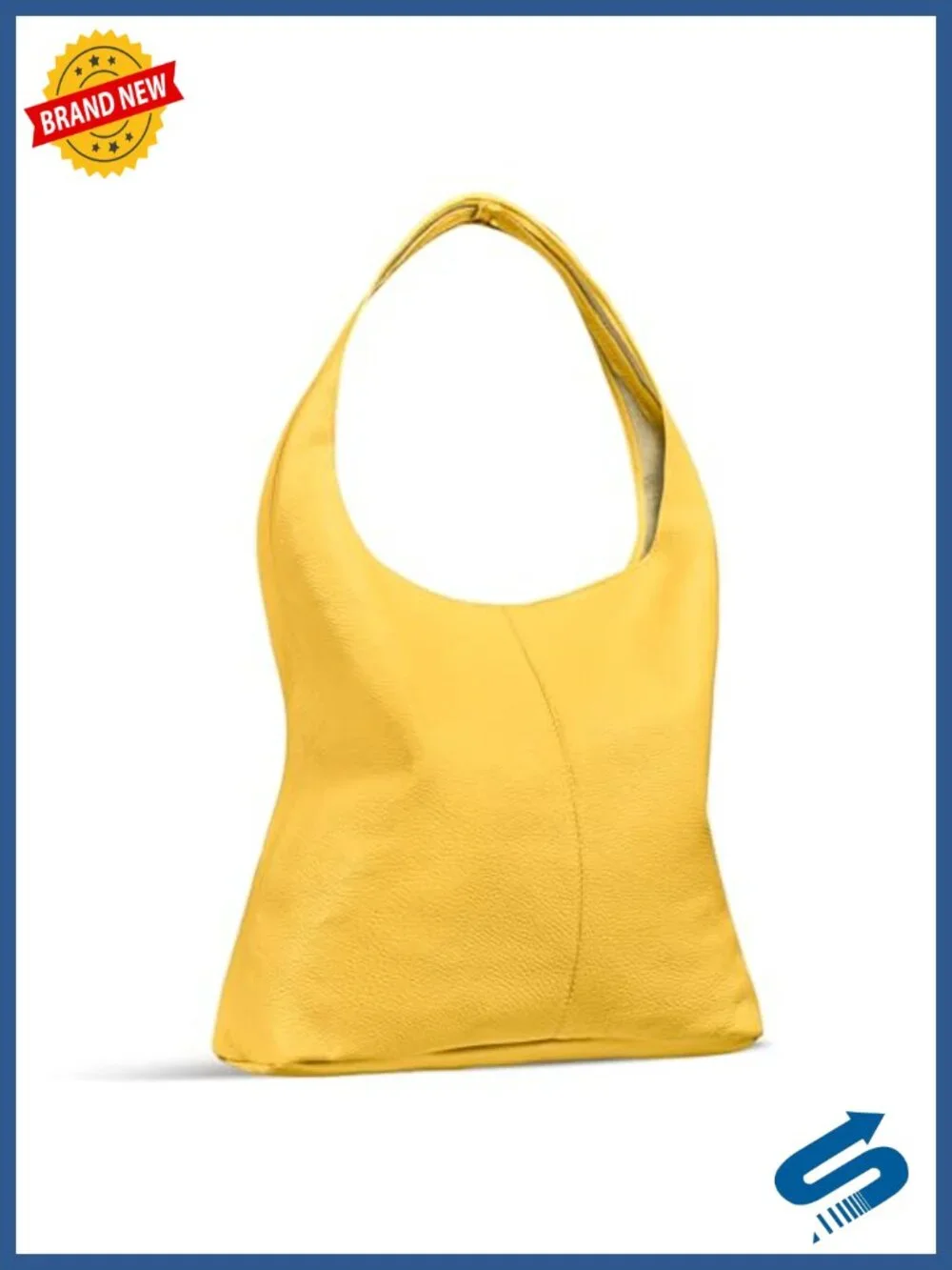 Genuine Leather Hobo Bag for Women Slouchy Shoulder Tote with Zipper